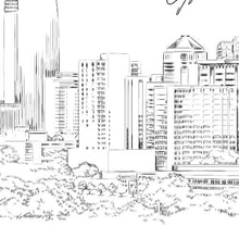 Atlanta Skyline Alternative Guest book Print, Guestbook, Bridal Shower, Atlanta Wedding, Custom, Alternative Guest Book, Sign-in - Darlington Guestbooks