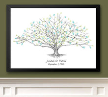 Low Oak Tree Thumbprint Alternative Guest Book Print, Fingerprint Guestbook, Wedding, Bridal, Baby Shower, Family Reunion, Baby Shower, Teacher Gift, Alternative - Darlington Guestbooks