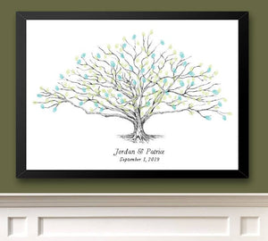 Wedding Guest Book Alternative, Thumbprint Tree, Low Oak, Fingerprint Guestbook, Bridal Shower, Family Reunion, Wedding, Rustic, Baby Shower