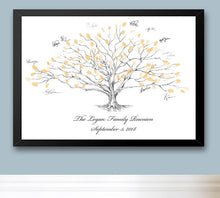 Family Reunion Low Oak Tree Fingerprint Guest Book Print, Thumbprint Guestbook, Family Reunion Memento, Alternative - Darlington Guestbooks