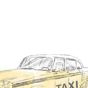 New York Taxi Guestbook Print, Guest Book, Bridal Shower, NYC Wedding, Custom, Alternative Guest Book, Sign-in, Birthday Party - Darlington Guestbooks