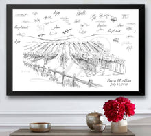 Napa Vineyard Alternative Wedding Guest Book Print, Guestbook, Bridal Shower, Vineyard, Wine, Wedding, Housewarming, Birthday Party, Reunion - Darlington Guestbooks
