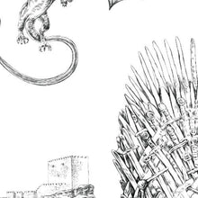 Game of Thrones Inspired Alternative Wedding Guestbook Print, Guest Book, Fairytale, Bridal Shower, Wedding, Birthday Parties, FREE PEN INCLUDED - Darlington Guestbooks