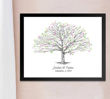 Elm Tree Thumbprint Alternative Guest Book Print, Fingerprint Guestbook, Teacher Gift, Bridal Shower, Family Reunion, Alternative Sign in, Baby Shower - Darlington Guestbooks