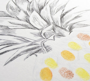 Pineapple Fingerprint Alternative Wedding Guest Book Print, Hawaiian Theme, Beach, Fingerprint Guest Book, Wedding, Bridal Shower, Family Reunion, Birthday Party, Bat Mitzvah - Darlington Guestbooks