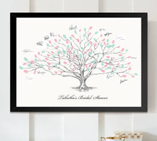 Bridal Shower Low Oak Tree Thumbprint Alternative Guest book Print, Fingerprint Guestbook, Bridal Shower Gift Wedding, Alternative (8 x 10- 24 x 36) - Darlington Guestbooks