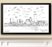 Boston Skyline Wedding Guestbook Alternative Print, View 4, Guest Book, Bridal Shower, Wedding, Custom, Alternative, Wedding Sign-in - Darlington Guestbooks