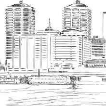 Louisville Skyline Guestbook Print, Guest Book, Kentucky, Birthday Party, Housewarming, Family Reunion, Wedding, Custom, Alternative, Wedding Sign-in (8 x 10 - 24 x 36) - Darlington Guestbooks