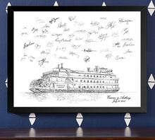 Georgia Queen Steamboat Guestbook Print, Guest Book, Bridal Shower, Southern Wedding, Alternative GuestBook, Sign-in  (8 x 10 - 24 x 36) - Darlington Guestbooks