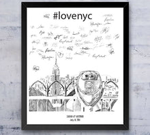 NYC Empire State Building View Guestbook Print, Guest Book, Bridal Shower, Wedding, Custom, Alternative, Wedding Sign-in, Birthday Party - Darlington Guestbooks