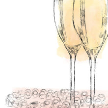 Champagne and Pearls Bachelorette Party Guestbook Print, Guest Book, Bridal Shower, Wedding (8 x 10 - 24 x 36) - Darlington Guestbooks
