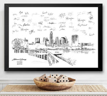 Austin Skyline Alternative Guest Book Print, Guest Book, Bridal Shower, Austin Wedding, Custom, Alternative Guestbook, Sign-In Book - Darlington Guestbooks