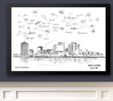 New Orleans Skyline Guestbook Print, Guest Book, Bridal Shower, Wedding, Custom, Alternative Guest Book, Sign In, Birthday Party, Housewarming - Darlington Guestbooks