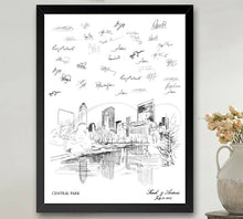 Central Park Alternative Wedding Guest Book Print, Guest Book, Bridal Shower, NYC, New York Wedding, Custom, Alternative Guest Book, Birthday Party, Reunions - Darlington Guestbooks
