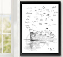 Queen Mary Guestbook Print, Guest Book, Bridal Shower, Wedding, Custom, Alternative Guest Book, Sign In (8 x 10 - 24 x 36) - Darlington Guestbooks