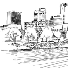 Little Rock Skyline Guestbook Print, Guest Book, Bridal Shower, Arkansas Wedding, Custom, Alternative Guest Book, Sign In (8 x 10 - 24 x 36) - Darlington Guestbooks