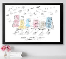 Watercolor Cakes Bridal Shower Guestbook Print, Guest Book, Bridal Shower, Wedding (8 x 10 - 24 x 36) - Darlington Guestbooks
