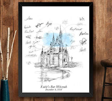 Disney World Castle Bat Mitzvah Guest Book, Sweet 16 Guestbook Print, Alternative Guest Book, Fairytale, Disney, Birthday Party Alternative Sign-in - Darlington Guestbooks