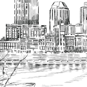 Memphis Kayak Guestbook Print, Guest Book, Tennessee, Bridal Shower, Wedding, Custom, Alternative, Baby Shower, Family Reunion, FREE PEN - Darlington Guestbooks