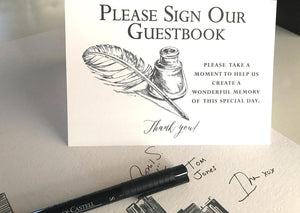 Tangled Castle Wedding Guest Book Alternative  Print, Guest Book, Fairytale, Disney themed, Bridal Shower, Alternative Sign-in, FREE PEN!