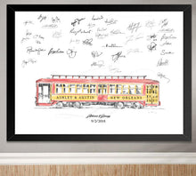 Trolley Car Alternative Wedding Guest Book Print, New Orleans, Cable Car Guestbook, Bridal Shower, Southern Wedding, Alternative GuestBook, Sign-in, Family Reunion, Birthday Party - Darlington Guestbooks