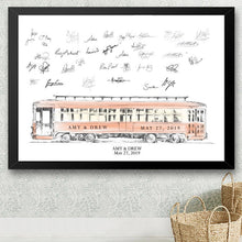 Milwaukee Trolley Car Guestbook Print, Cable Car Guest Book, Bridal Shower, Milwaukee Wedding, Alternative GuestBook, Signin, Family Reunion
