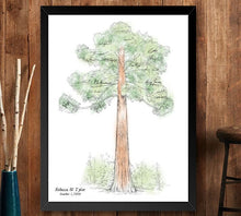 Sequoia Tree Alternative Guest Book Watercolor, Guest Signatures, Print, Guestbook, Bridal Shower, Family Reunion, Housewarming