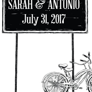 Bikes and Sign Guest Book Print, Bicycles Guest Book, Bridal Shower, Wedding, Custom, Alternative Guest Book, Rustic Wedding, Wedding Sign