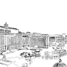 Las Vegas Skyline Wedding Guest Book Alternative Print, Skyline, Vegas Wedding, Guestbook, Bridal Shower, Family Reunion, Birthday Party