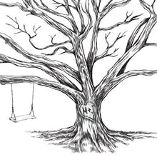 Wedding Guest Book Alternative, Thumbprint Tree, Swing and Heart Low Oak, Fingerprint Guestbook, Bridal Shower, Family Reunion, Baby Shower