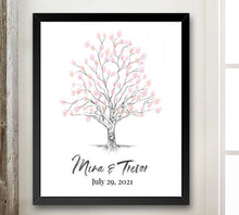 Wedding Guest Book, Twisted Oak, Alternative, Thumbprint Tree, Fingerprint Guestbook, Rustic, wedding guestbook, Family Reunion, Baby