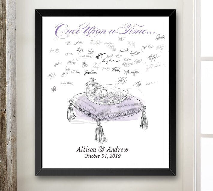 Cinderella's Princess Crown Alternative Guest Book Print, Guestbook, Fairytale, Disney themed, Wedding, Bridal Shower, Sign-in, Birthday