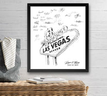 Las Vegas Sign Skyline Alternative Guest Book Print, Guestbook, Bridal Shower, Vegas Wedding, Custom, Alternative Guest Book, Sign-in - Darlington Guestbooks