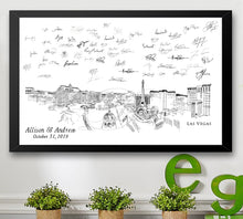 Las Vegas Skyline Alternative Guest Book Print, Guestbook, Bridal Shower, Vegas Wedding, Custom, Alternative Guest Book, Sign-in - Darlington Guestbooks