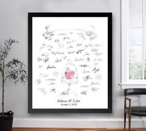 Snow White's Apple Guest Book Alternative Print, Wedding Guestbook, Fairytale, Bridal Shower, Birthday Party, Sweet 16, Bar Mitzvah, Disney, Baby Shower - Darlington Guestbooks