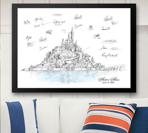 Tangled Castle Guest Book Alternative Print, Wedding Guestbook, Fairytale, Bridal Shower, Birthday Party, Sweet 16, Bar Mitzvah, Disney, Baby Shower - Darlington Guestbooks